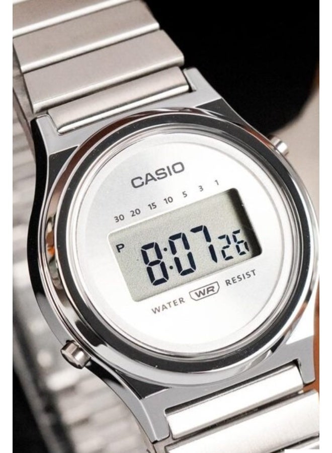 CASIO Vintage Digital Women’s Watch LA700WE-7ADF, 30.8mm Silver Digital Dial, Resin/Chrome Plated Case & Stainless Steel Band, Water Resistant - Image 1