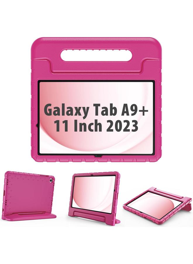 Procases Kids Case For Galaxy Tab A9 Plus 2023 Shockproof Lightweight Kids Friendly Case With Convertible Handle Stand For Girls Boys Children Toddler Baby Magenta - Image 1