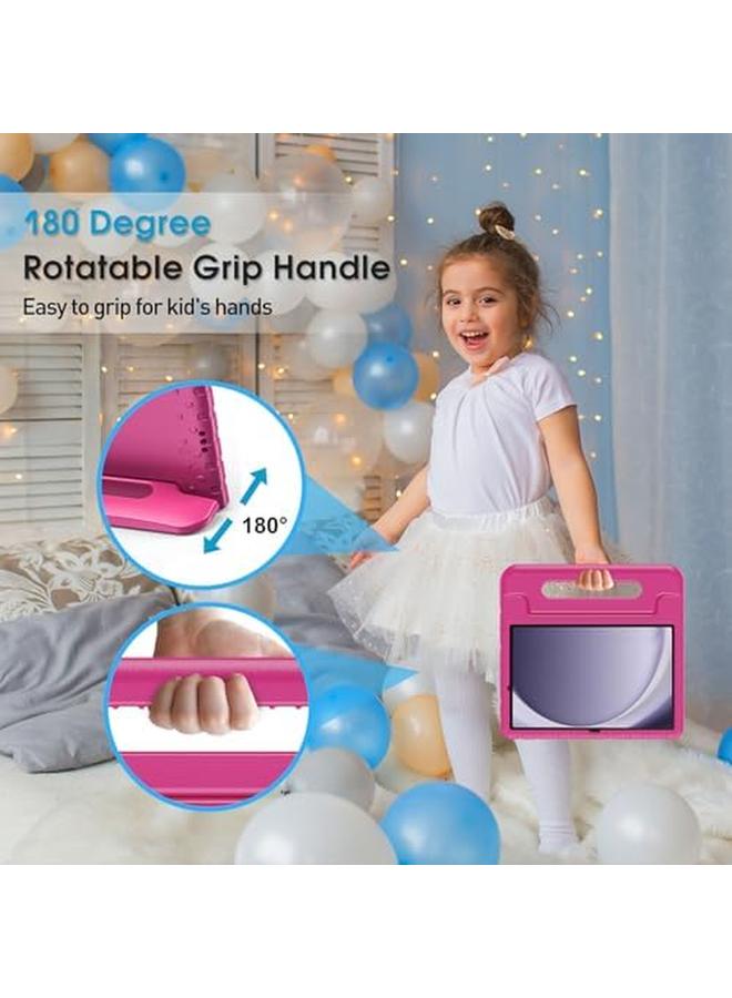 Procases Kids Case For Galaxy Tab A9 Plus 2023 Shockproof Lightweight Kids Friendly Case With Convertible Handle Stand For Girls Boys Children Toddler Baby Magenta - Image 4