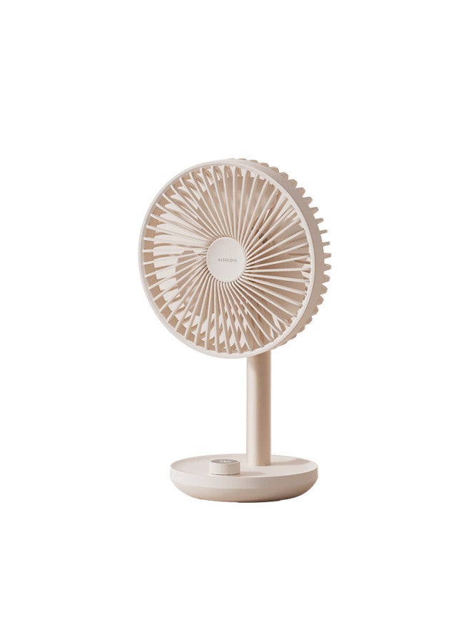 SOLOVE F21 Desktop Fan With Oscillation, Air Circulation, Portable Usb Charging, Summer Home Office Air Conditioning Companion, Outdoor Tabletop High Wind Power Small Fan - Apricot - Image 4