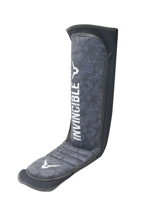 إنفينسبل واقي الساق الاحترافي Invincible Pro (تمويه أسود، مقاس كبير) - Image 4