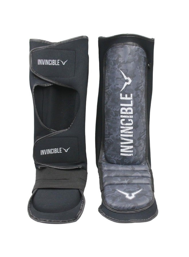 إنفينسبل واقي الساق الاحترافي Invincible Pro (تمويه أسود، مقاس كبير) - Image 3