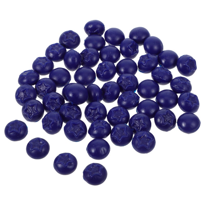 50pcs Artificial Blueberries Fake Blueberry Lifelike Faux Simulation Blueberry For Diy Craft Kitchen Decor Photography Props - Image 1
