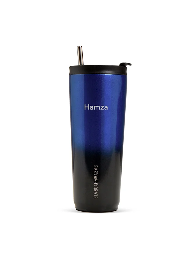 إيزي كيدز Eazy Kids - Personalized Insulated Water Bottle Tumbler, 700ml Blue