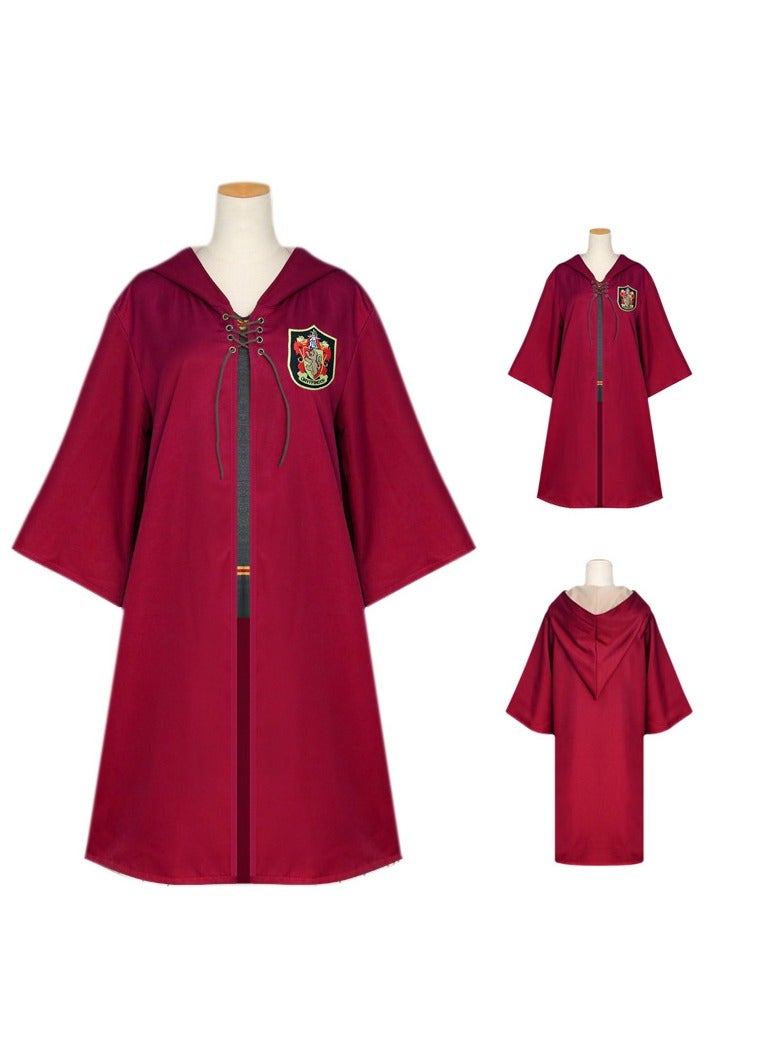 JAYATO Red  Gryffindor house Robe Cloak, Wizard Costume for Kids & Teens, Wizard Robe Cosplay for Boys Girls Dress Up, Themed Parties, Size M - Image 1