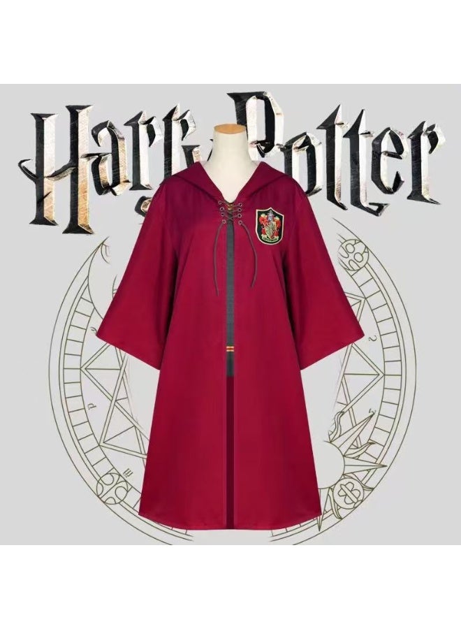 JAYATO عباءة منزل جريفندور الحمراء، زي ساحر للأطفال والمراهقين، عباءة ساحر لتجسيد الأدوار للأولاد والبنات، حفلات ذات طابع، الحجم م - Image 3