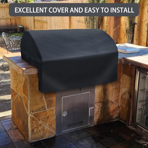 Charbrofire OG42 Grill Cover Replacement Parts for Wolf Builtin 42 Inch Grills Twin Eagles Alfresco Lynx 42 Built in Grill Parts Outdoor Heavy Duty BBQ Cover Griddle Hood Cover Black Grill Top Cover 1 Pack - Image 3