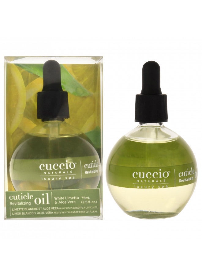 Cuccio Cuccio Naturale Revitalizing Cuticle Oil - Hydrating Oil For Overnight Cuticle Repair - Remedy Damaged Skin And Thin Nails - Paraben And Cruelty-Free Formula - White Limetta And Aloe Vera - 2.5 Oz - Image 1