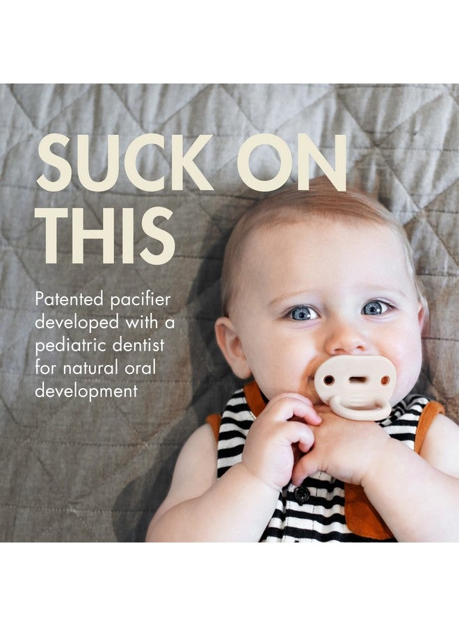 Boon Jewl Silicone Orthodontic Pacifier - Baby Pacifier with Soothing Gem-Shaped Nipple - Comfortable Baby Pacifiers Natural Oral Muscular Development - Neutral - 2 Count - 3+ Months - Image 3