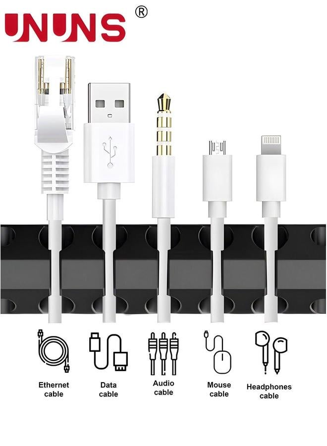 UNUNS Cable Holder Clips,5-Pack Cord Organizer Management,Silicone Self Adhesive Wire Clips For Home And Office - Image 2