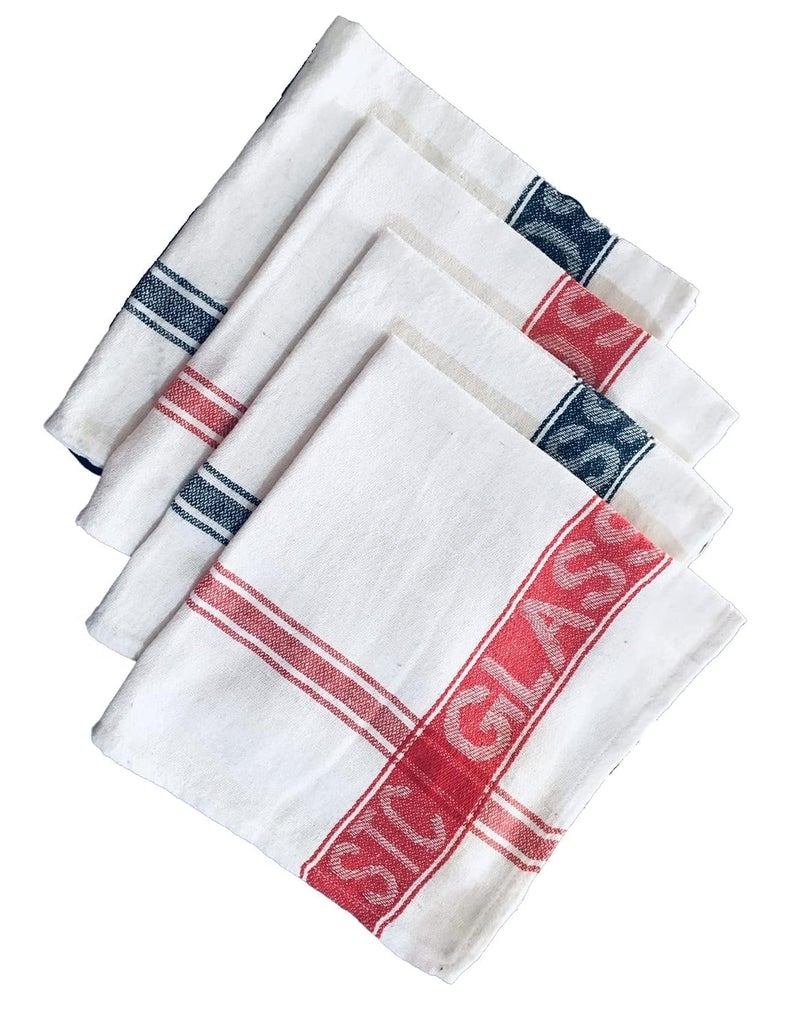 SANDHA Glass Cleaning Duster Wet Dry Cotton Cleaning ClothMop 20 X 20 Inch Pack of 12 Home Kitchen Use