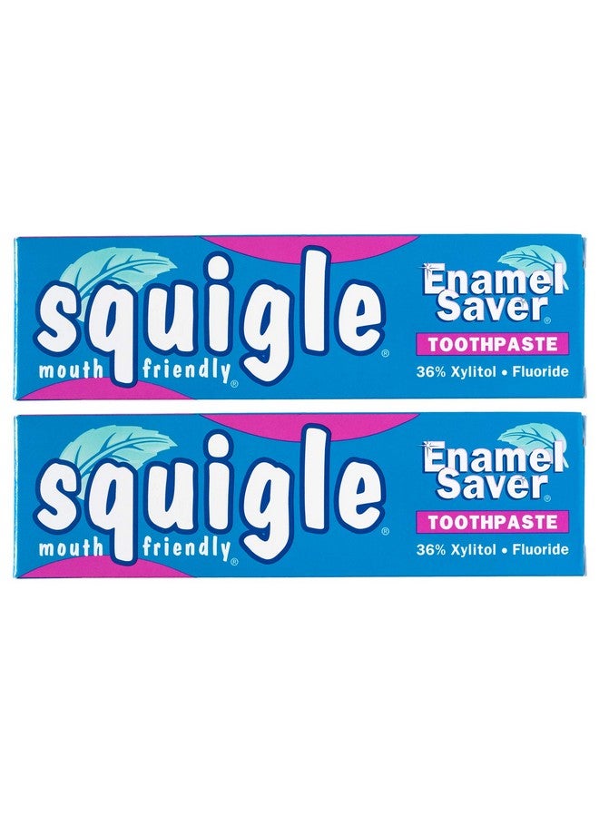 Squigle Enamel Saver Toothpaste (Canker Sore Prevention & Treatment) Prevents Cavities, Perioral Dermatitis, Bad Breath, Chapped Lips - 2 Pack - Image 1