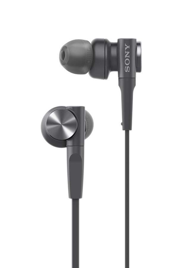 سوني سماعة أذن داخلية سلكية بتقنية إكسترا باس طراز MDR-XB55AP أسود - Image 2