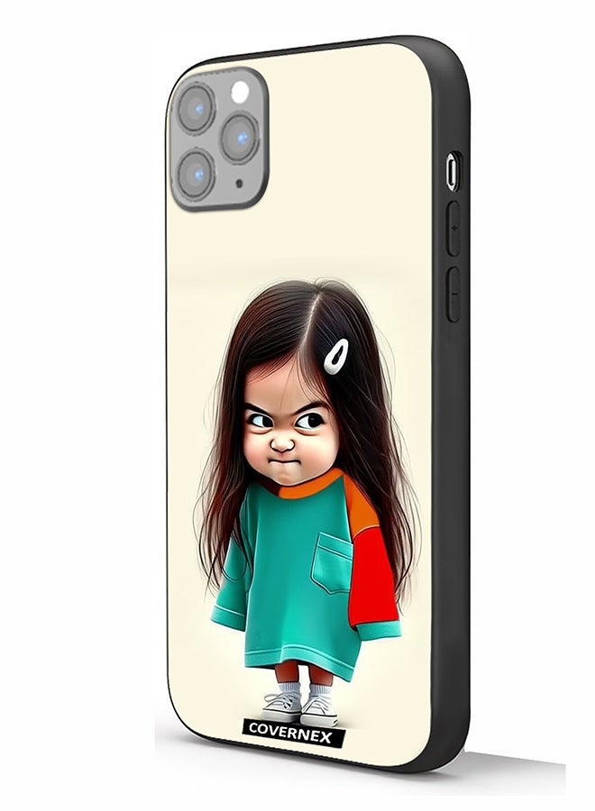 Covernex Apple iPhone 11 Pro Max Protective Case Cover Printed Featuring Crumpy Little Girl Expressionist - Image 1