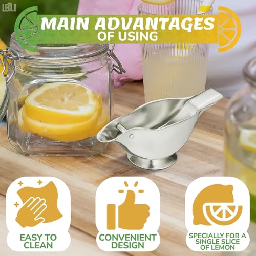 LEGLO Bird Lemon Squeezer With Pour Spout - Manual Citrus Juicer | Handheld Fruit Press for Lemons & Limes | Stainless Steel, Easy to Use & Clean, Compact Kitchen Tool for Fresh Juice, Cocktails & Cooking - Image 5