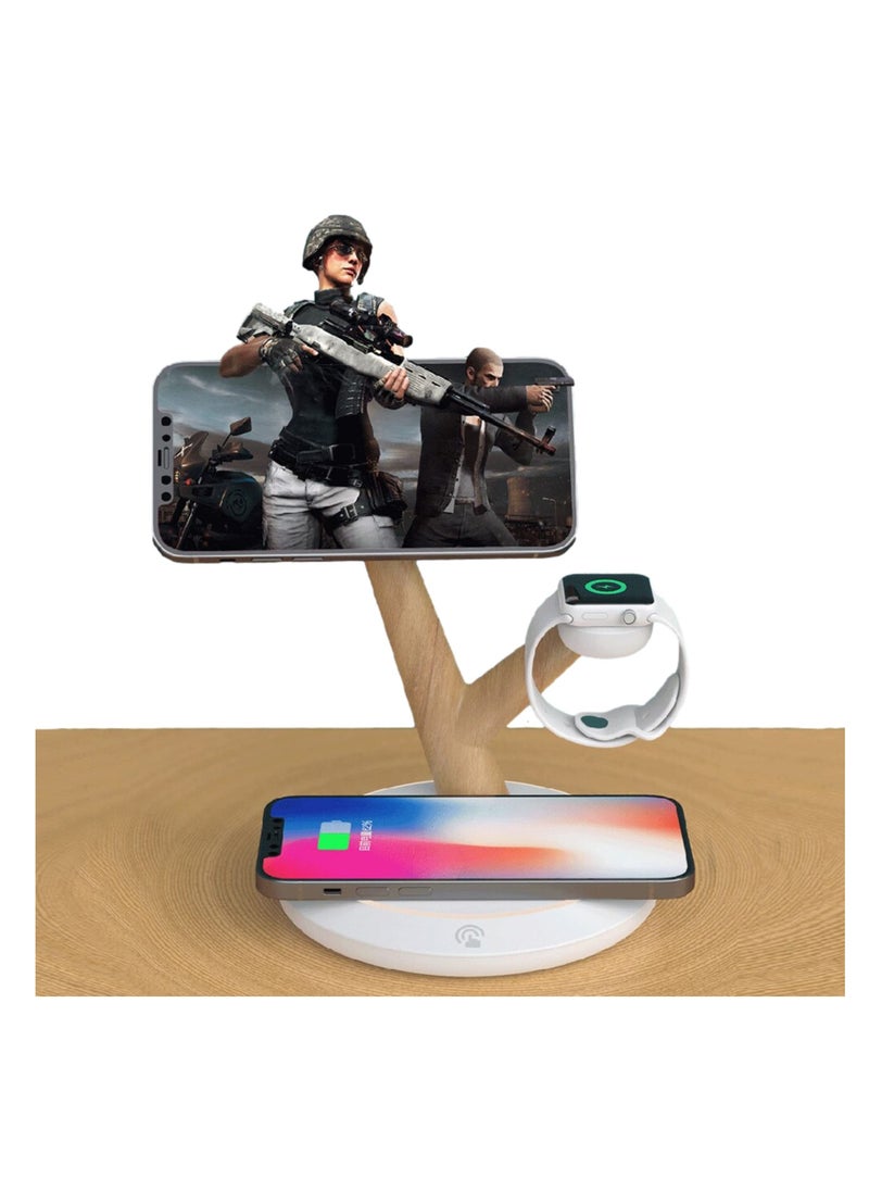 Excefore - Magnetic Wireless Charger for iPhone, 3 in 1 Wireless Charger Stand, Fast Wireless Charging Dock, for iPhone 14/13/12/Pro/Max/Mini, for Apple iWatch Series 8/7/6/5/SE/4/3/2 - Image 1