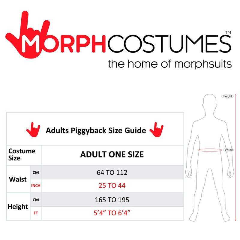 Morph One Size Fits Most Bavarian Piggyback Costume, Brown, White and Black - Image 5