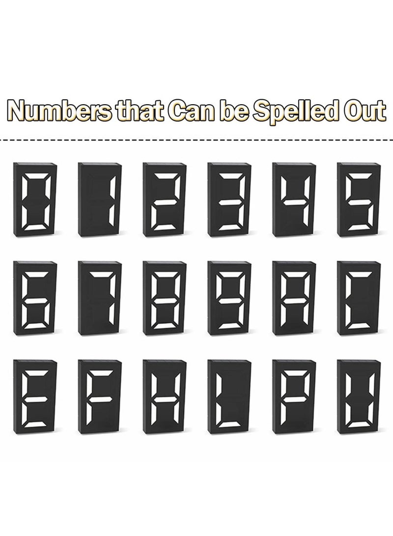 SYOSI Solar House Numbers Light, LED Illuminated Address Sign, Waterproof Lighted House Number Sign Plaque Address Numbers for Home Yard Street Number, Can Light up the Whole Night - Image 5