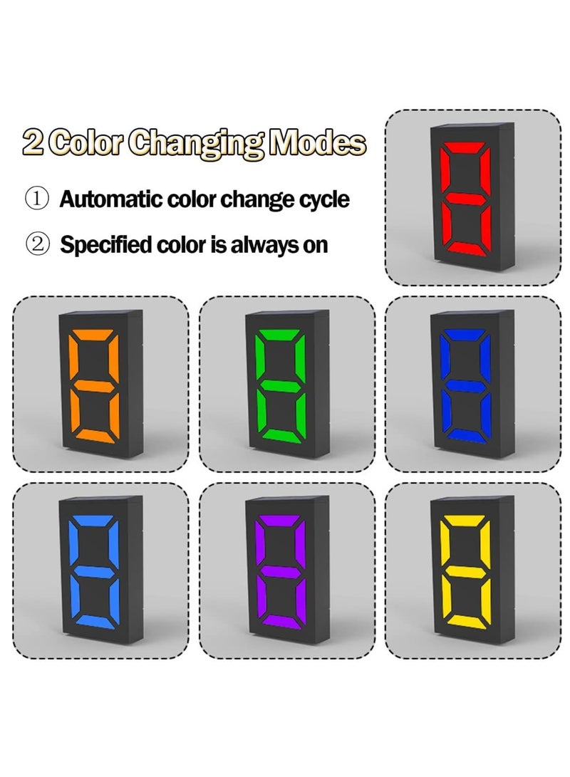 SYOSI Solar House Numbers Light, LED Illuminated Address Sign, Waterproof Lighted House Number Sign Plaque Address Numbers for Home Yard Street Number, Can Light up the Whole Night - Image 3
