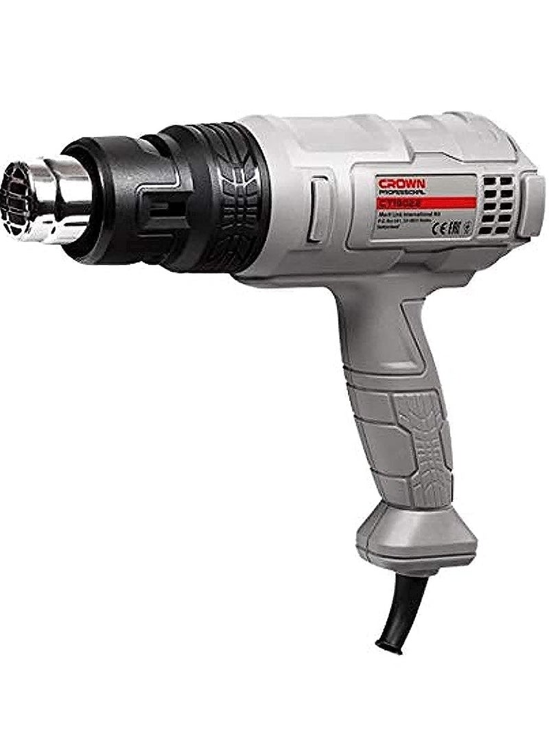 Crown CT19022K Electric Heat Gun, 3 Speed, 3 Temp - 1800 Watt - Image 1