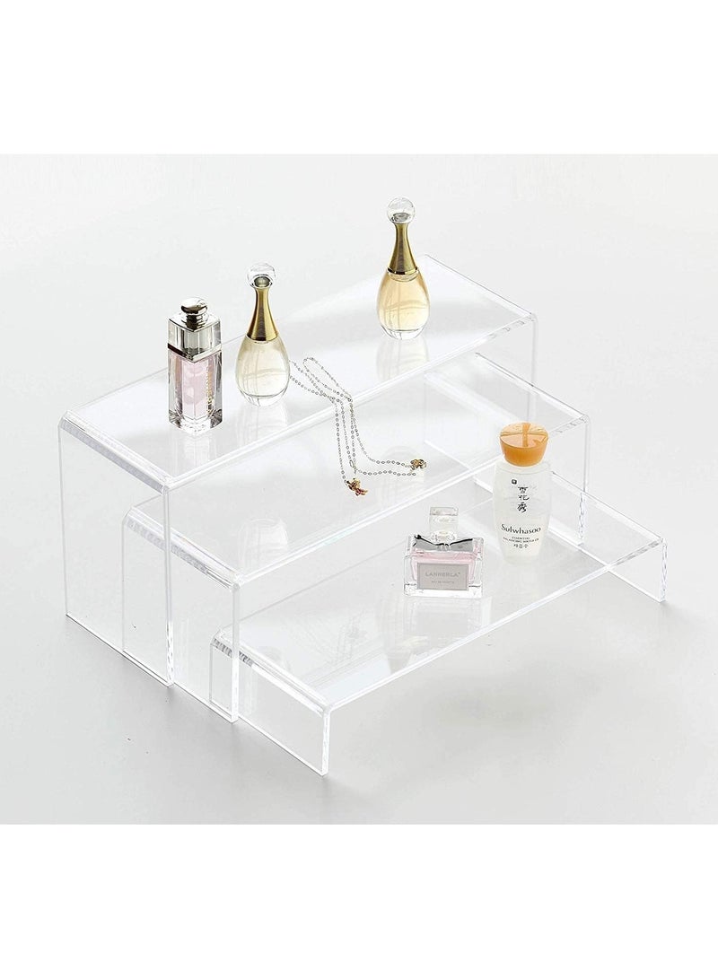 تي بي جي بي حامل عرض شفاف من الأكريليك، حامل عرض للطعام، العطور، الكب كيك، المجوهرات، الألعاب وغيرها الكثير (مجموعة من 3 قطع) - Image 4