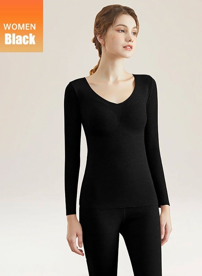 TAPIT With Chest Pad Thermal Underwear Women Ultra-Soft Long Johns Set Ultra Thin Base Layer Skiing Winter Warm Top & Bottom Cold Weather Base Layer Top and Leggings Bottom Winter Set - Image 5