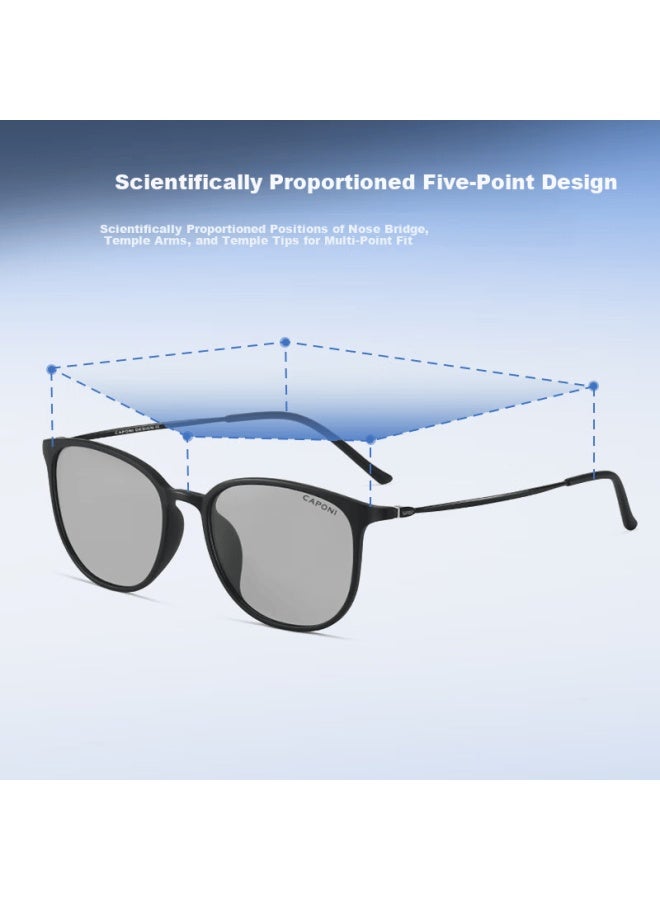 Caponi Photochromic Polarized Sungl Uni Hud Driving Display Gl Day And Night Dual-use Uv Protection Sungl - Image 3
