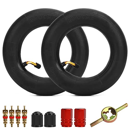 New Olym أنبوب داخلي جديد Olym 200X50 (8" × 2") مع صمام منحني ل E100 E150 E200 ePunk و Dune Buggy PowerRider 360 2 قطع - Image 1