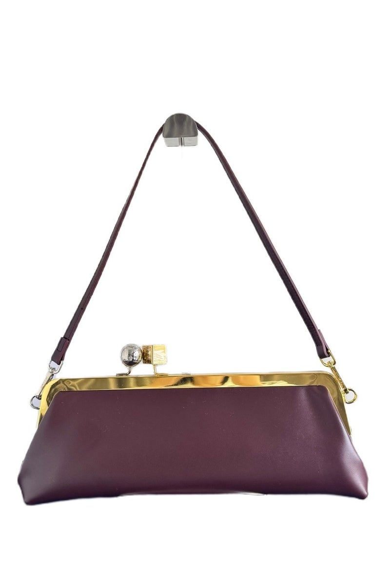 JACQUEMUS La Pochette Salon Clutch Bag in Lambskin With Shoulder Strap