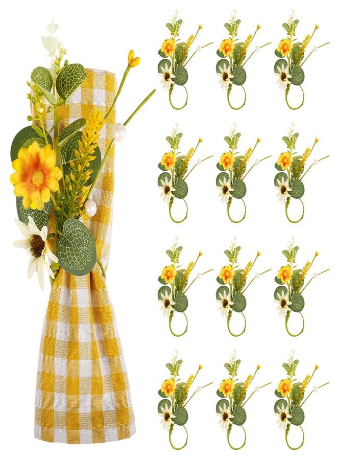 LogHog 12-Pack Rustic Napkin Rings - Braided Jute Twine with Decorative Beads, Farmhouse Wedding Table Decor, Natural Fiber Napkin Holders for Christmas Thanksgiving Easter Bridal Shower Party - Image 1