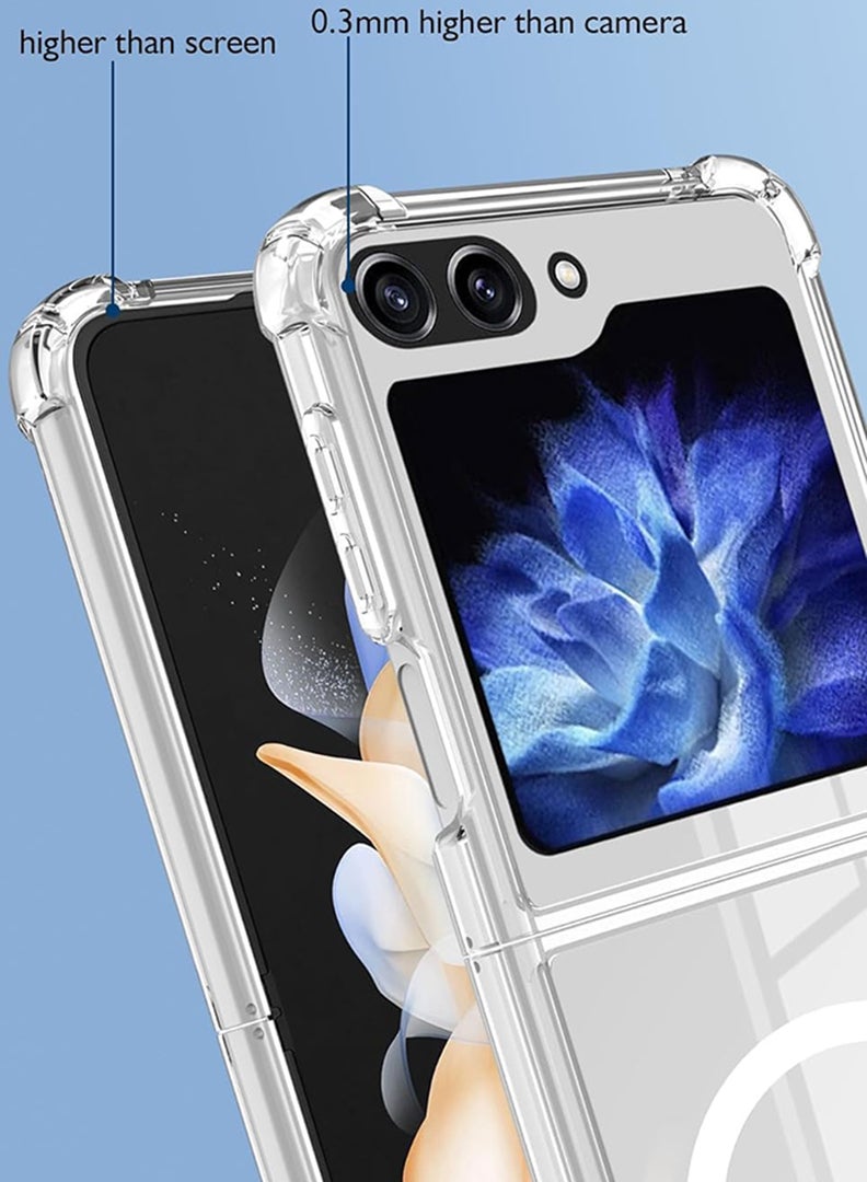 Theodor Magnetic Case for Samsung Galaxy Z Flip 5 Compatible with MagSafe Wireless Charging, Shockproof Phone Bumper Cover EVery love story is beautiful black - Image 2