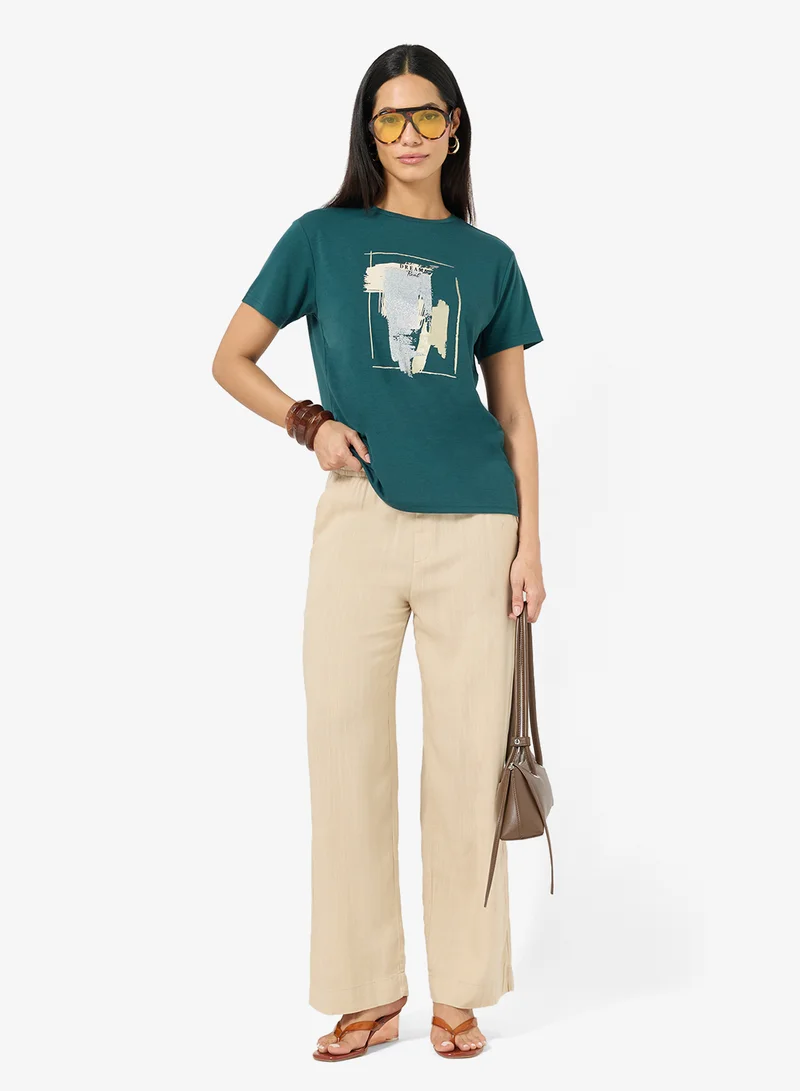 ريبلز مع نمشي Ladies Wide-Leg Pant
