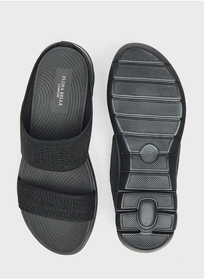 shoexpress - Double Strap Wedge Sandals - Image 1