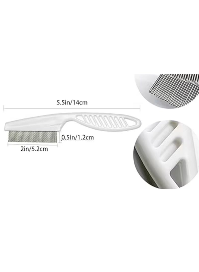 Flea Comb for Pets Dogs Cats, Dog Hair Comb Grooming Tool for Removing Tear Stains Fleas Dandruff Lice - Image 2