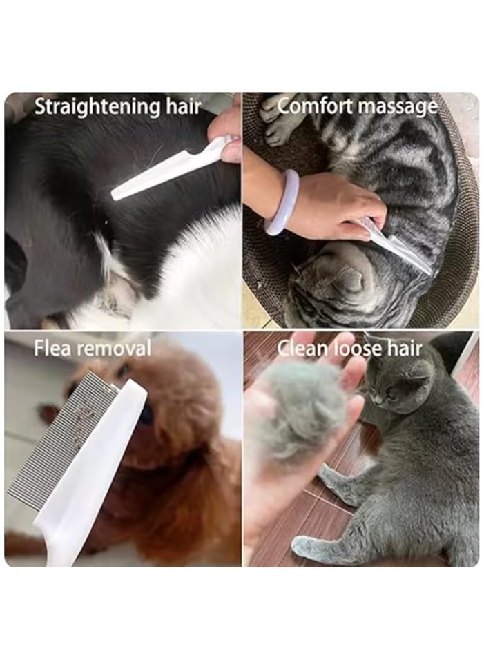 Flea Comb for Pets Dogs Cats, Dog Hair Comb Grooming Tool for Removing Tear Stains Fleas Dandruff Lice - Image 3