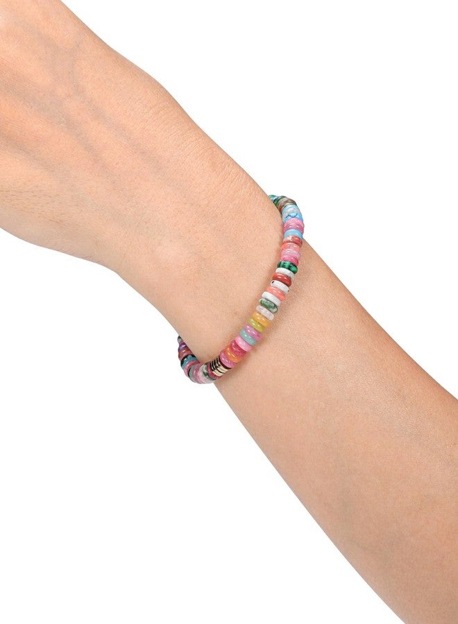 Jovivi 6mm Natural Stone Colorful Beaded Bracelets for Women Gemstone Healing Crystals Bead Bracelet Handmade Summer Beach Boho Jewelry Gift for Her - Image 5