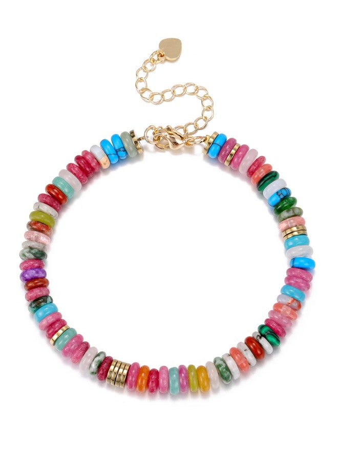 Jovivi 6mm Natural Stone Colorful Beaded Bracelets for Women Gemstone Healing Crystals Bead Bracelet Handmade Summer Beach Boho Jewelry Gift for Her - Image 2