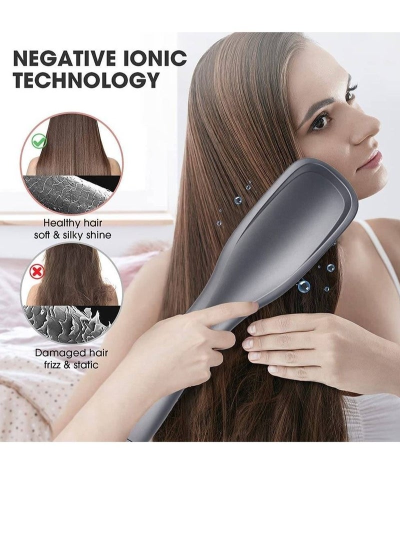 2 In 1 Professional Hair Dryer Brush Negative Ion Blow Dryer Straightening Brush Hot Air Styling Comb Electric Hair Straightener Styler - Image 4