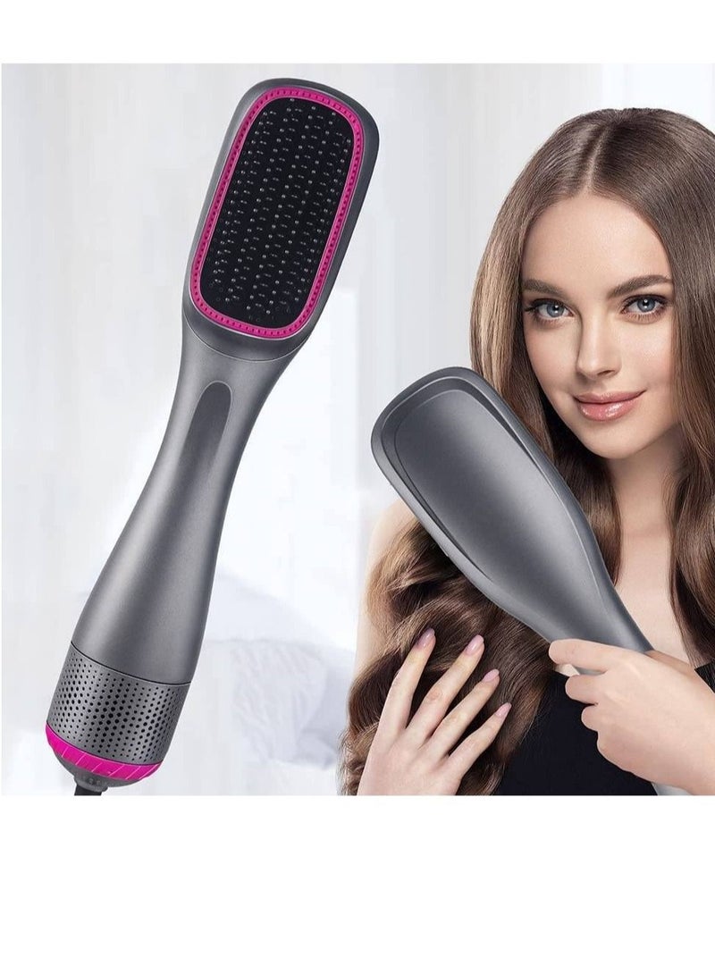 2 In 1 Professional Hair Dryer Brush Negative Ion Blow Dryer Straightening Brush Hot Air Styling Comb Electric Hair Straightener Styler - Image 1