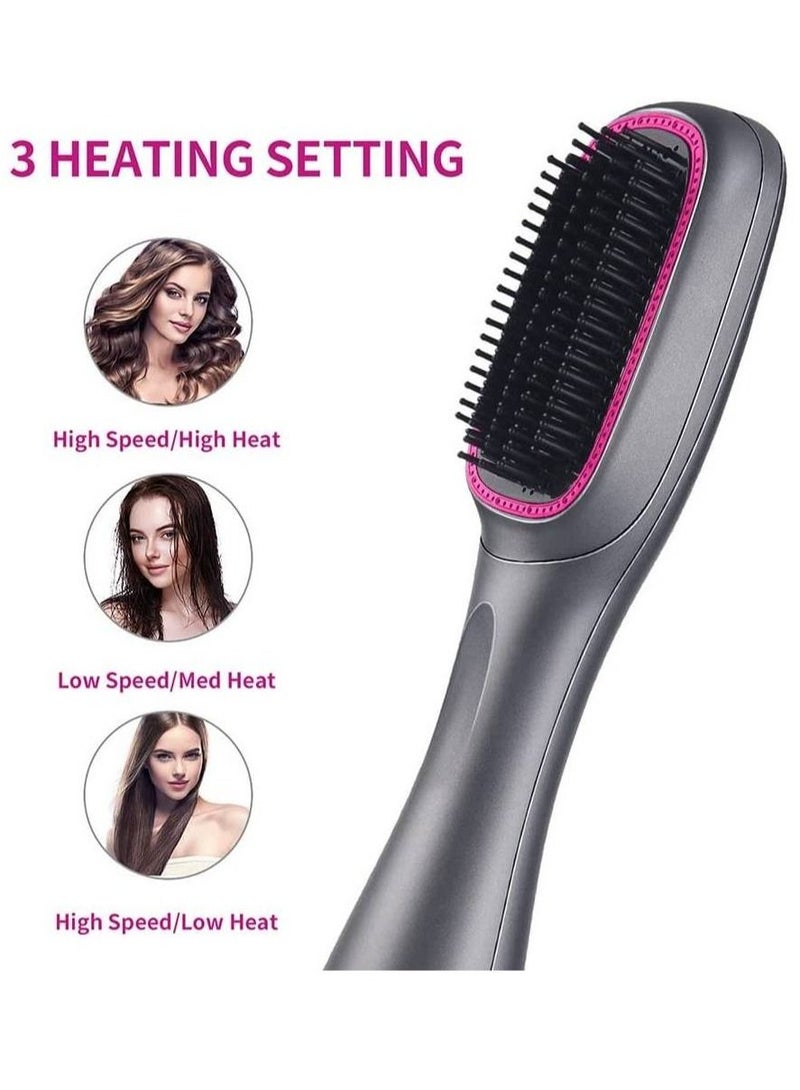 2 In 1 Professional Hair Dryer Brush Negative Ion Blow Dryer Straightening Brush Hot Air Styling Comb Electric Hair Straightener Styler - Image 2