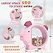 KMC Wooden Piggy Bank for Kids Cute Money Bank for Boys and Girls Clear Wood Money Box Personalized Saving Money Jar Creative Present for Children Birthday Christmas Decor Pink Standard - Image 4