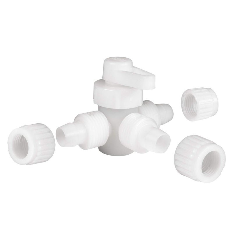 RecPro RV Plumbing Hardware | 06910 | 3-Way 1/2" Compression Fitting Directional/Bypass Valve | Pex Pipe/Tubing Fittings (2 Fittings) - Image 2
