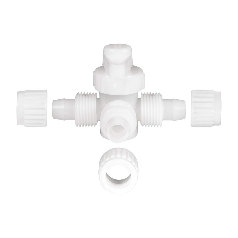 RecPro RV Plumbing Hardware | 06910 | 3-Way 1/2" Compression Fitting Directional/Bypass Valve | Pex Pipe/Tubing Fittings (2 Fittings) - Image 4