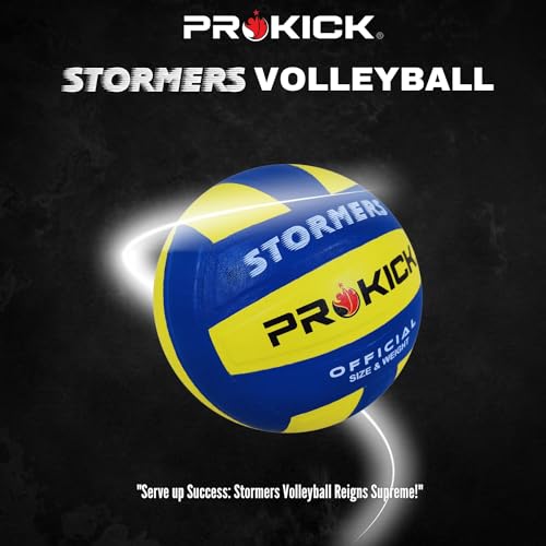 Prokick Stormers PU Pasted Volleyball, Blue/Yellow (Size 4) - Image 4