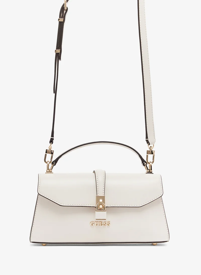 GUESS Queensland Top Handle Flap Shoulder Bag