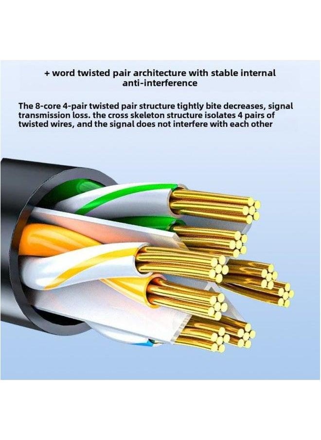 Generic Gigabit Network Cable Blue Unshielded Super Class 6 Jumper 1 M/2 M/5 M Router Computer Finished Cat6-Color:Blue [pure Copper]-Line Length:40m  - Image 4