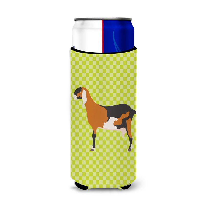 Caroline's Treasures ""Caroline's Treasures Anglo Nubian Goat Green Decorative Can Hugger  Slim  Multicolor"" 