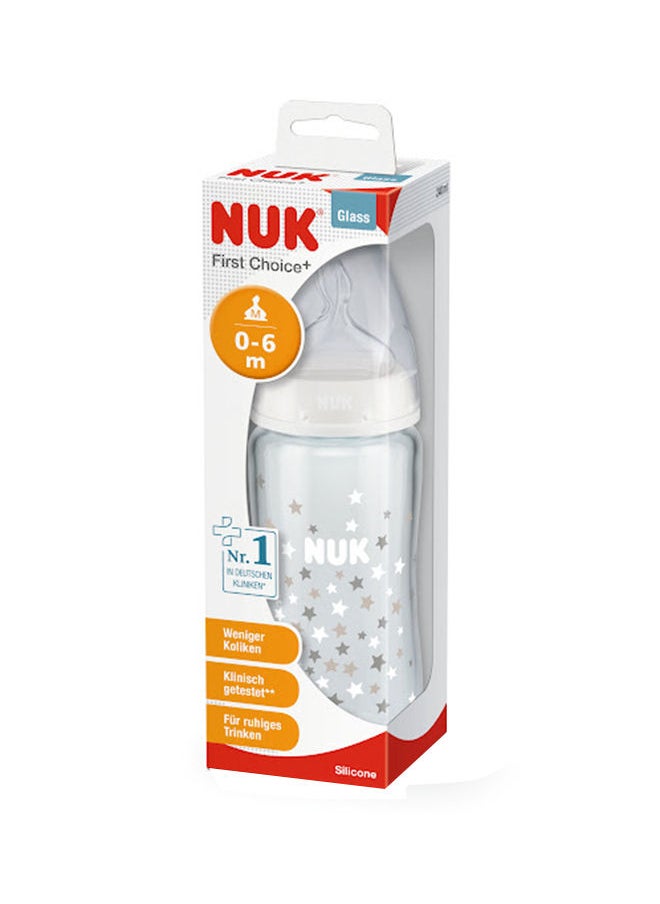 NUK First Choice Plus Glass Bottle 240 Ml, Assorted  - Image 1