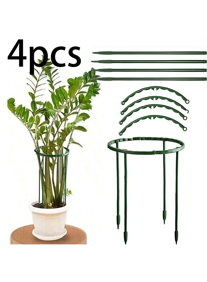 Generic 4 pairs of plastic semi-circular greenhouse frames, used for potted and garden flower support, anti lodging special flower racks, climbing vine and leaf protection support racks, with arbitrary colors  - Image 1