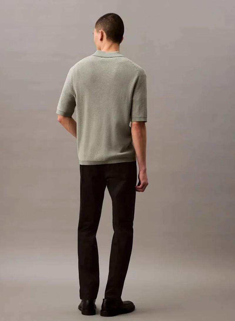 Calvin Klein Black Slim Cotton Stretch Chinos for Men | Best Price UAE